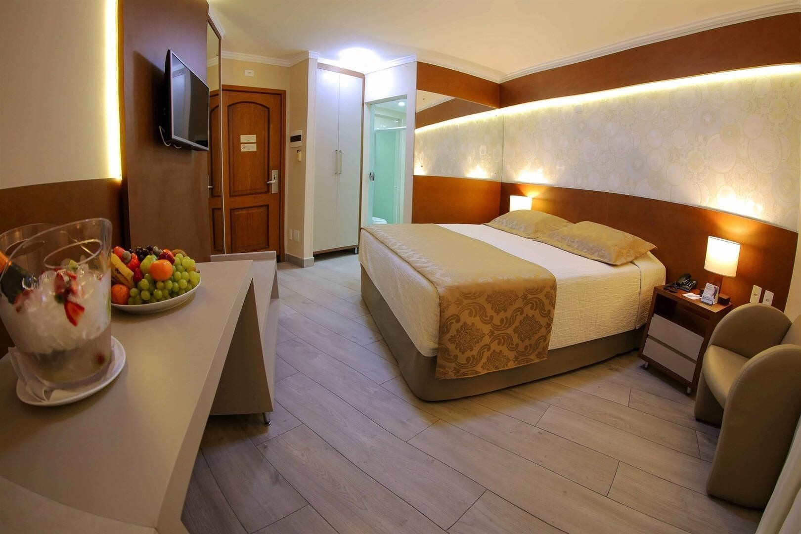 Pillow-top beds, minibar, in-room safe, desk