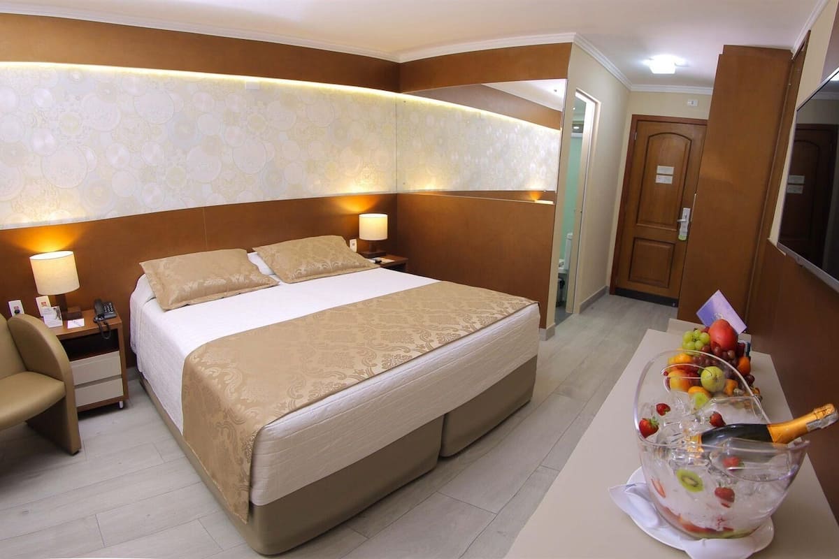 Pillow-top beds, minibar, in-room safe, desk