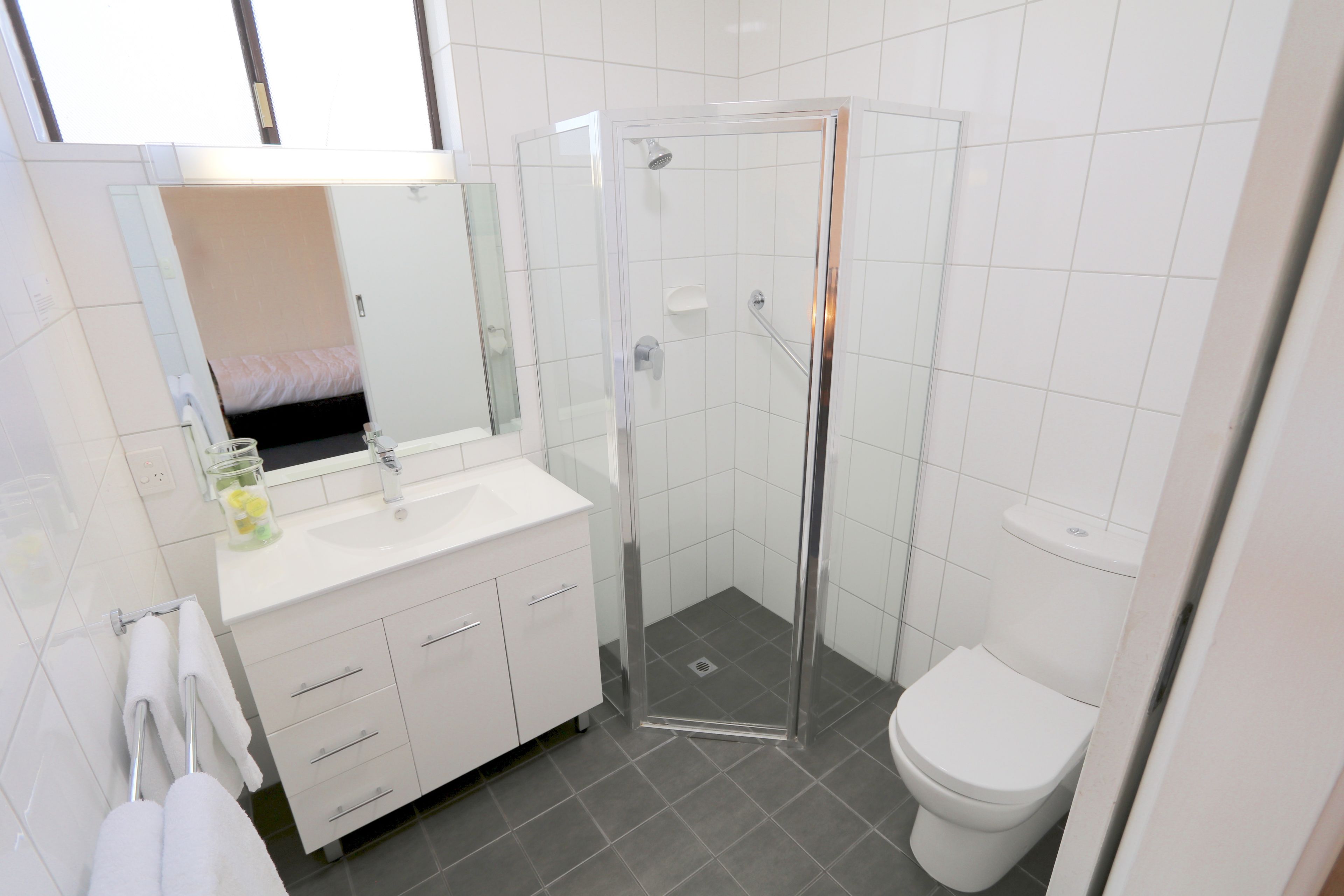 Free toiletries, hair dryer, towels