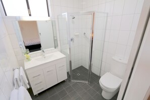 Free toiletries, hair dryer, towels