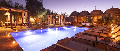 Indoor pool, free pool cabanas, pool umbrellas