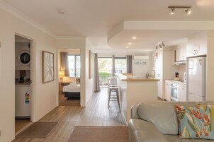 50-inch TV with digital channels, DVD player