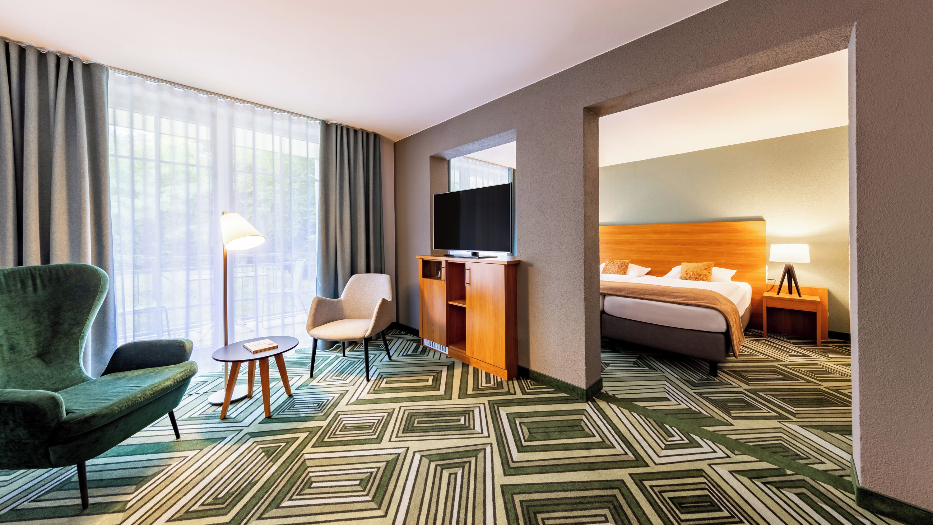 Quarto luxo, 1 cama Queen, ar-condicionado, em edifício anexo (with Sofabed) | Roupas de cama antialérgicas, cofres nos quartos, escrivaninha