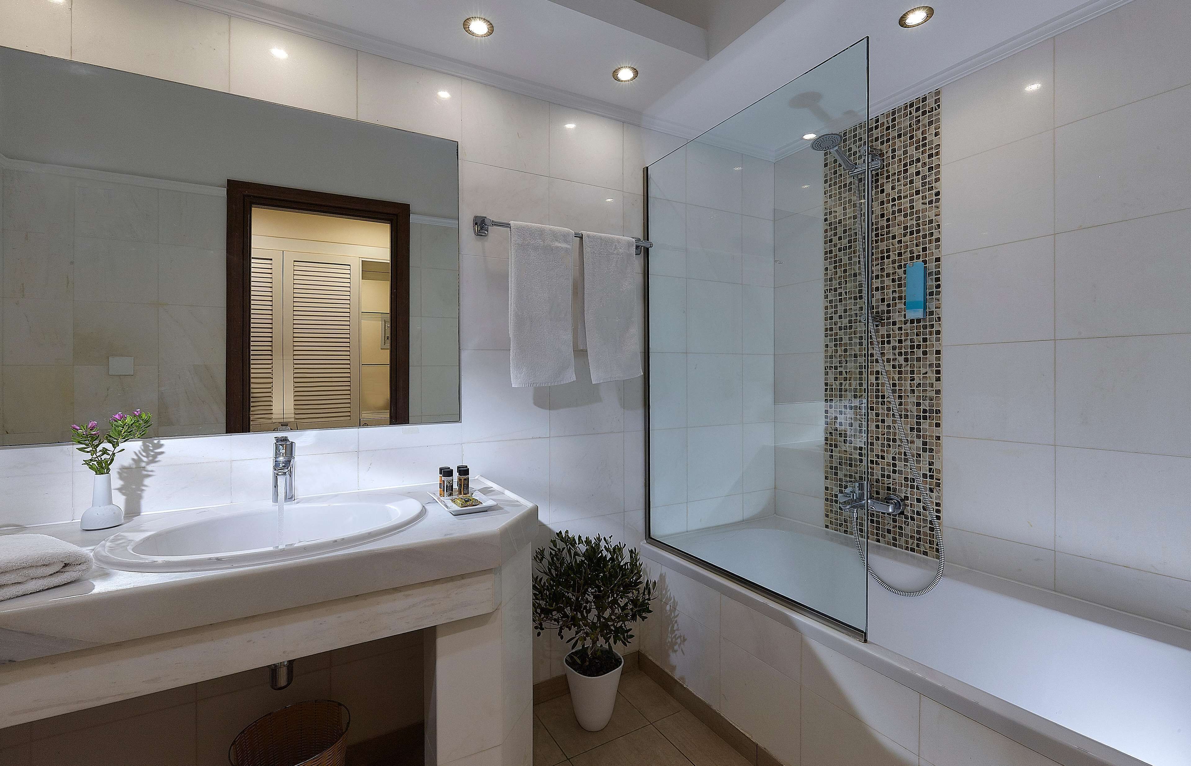 free toiletries, hair dryer, slippers, towels