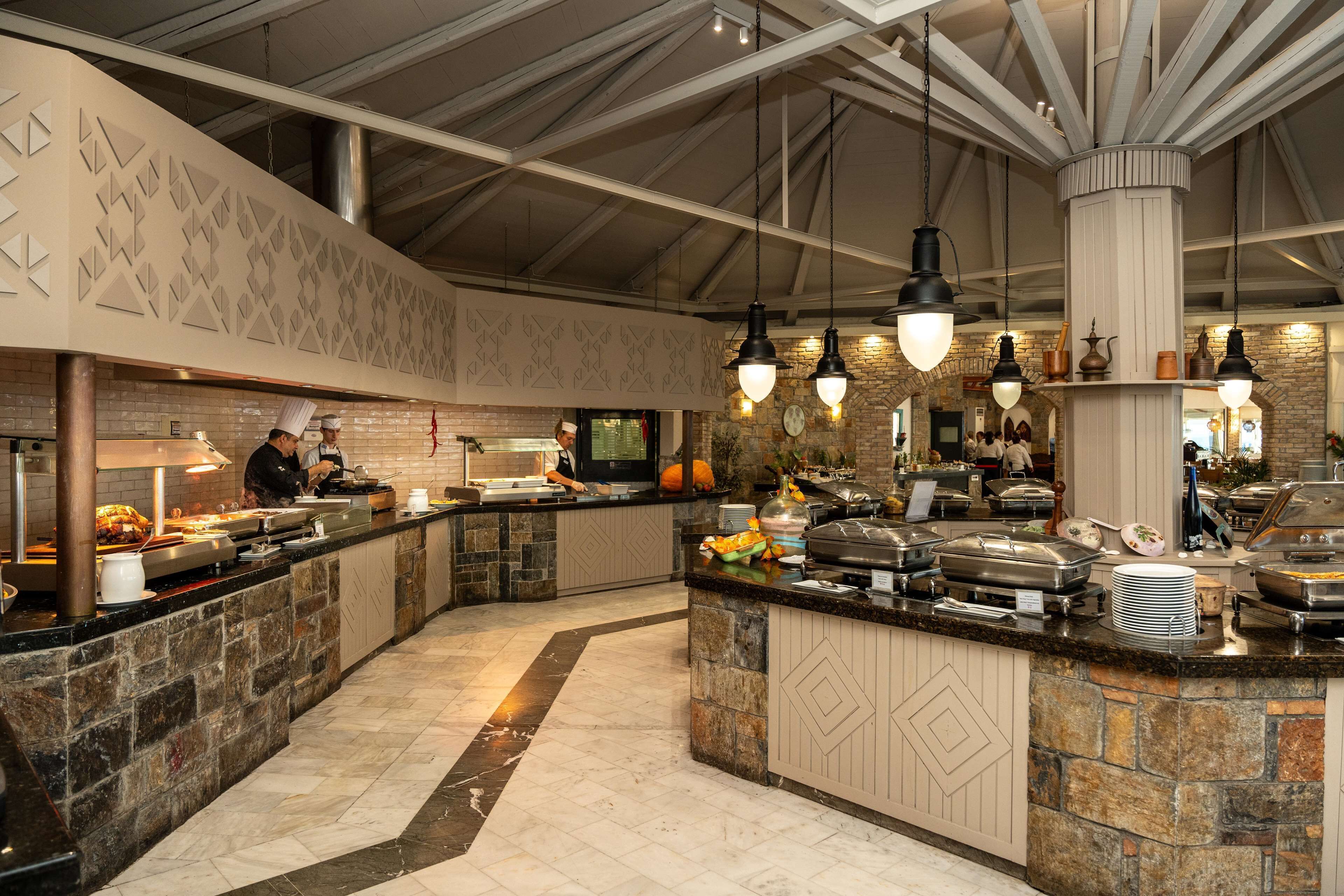 breakfast, dinner served; local and international cuisine, pool views