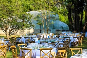 Outdoor wedding area