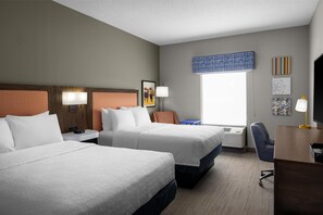 Room, 2 Queen Beds, Non Smoking | In-room safe, desk, iron/ironing board, free cribs/infant beds