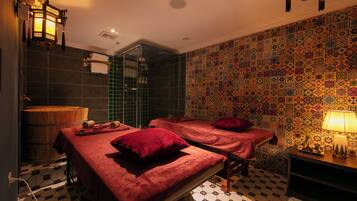 Sauna, steam room, hot stone massages, Swedish massages, Thai massages