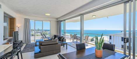 Flat-screen TV, DVD player