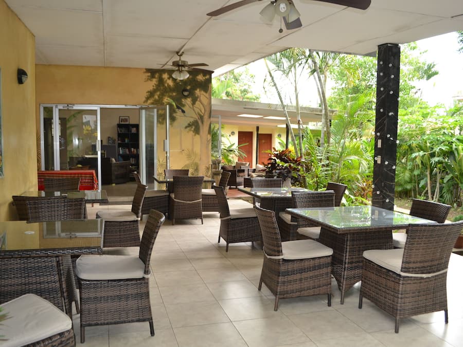 Breakfast and dinner served, local and international cuisine