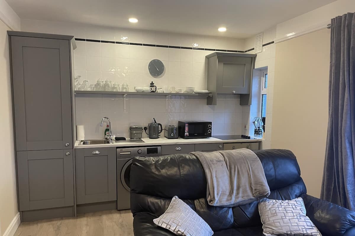 Classic Apartment, 1 Bedroom, Non Smoking, Ground Floor | Living area | Flat-screen TV, fireplace, Netflix, streaming services