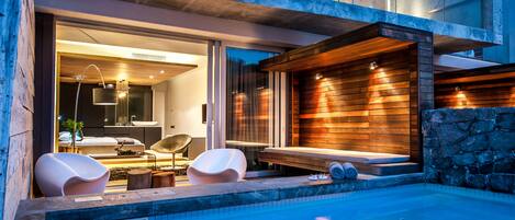 Terrace Pool Room | Premium bedding, Select Comfort beds, free minibar, in-room safe