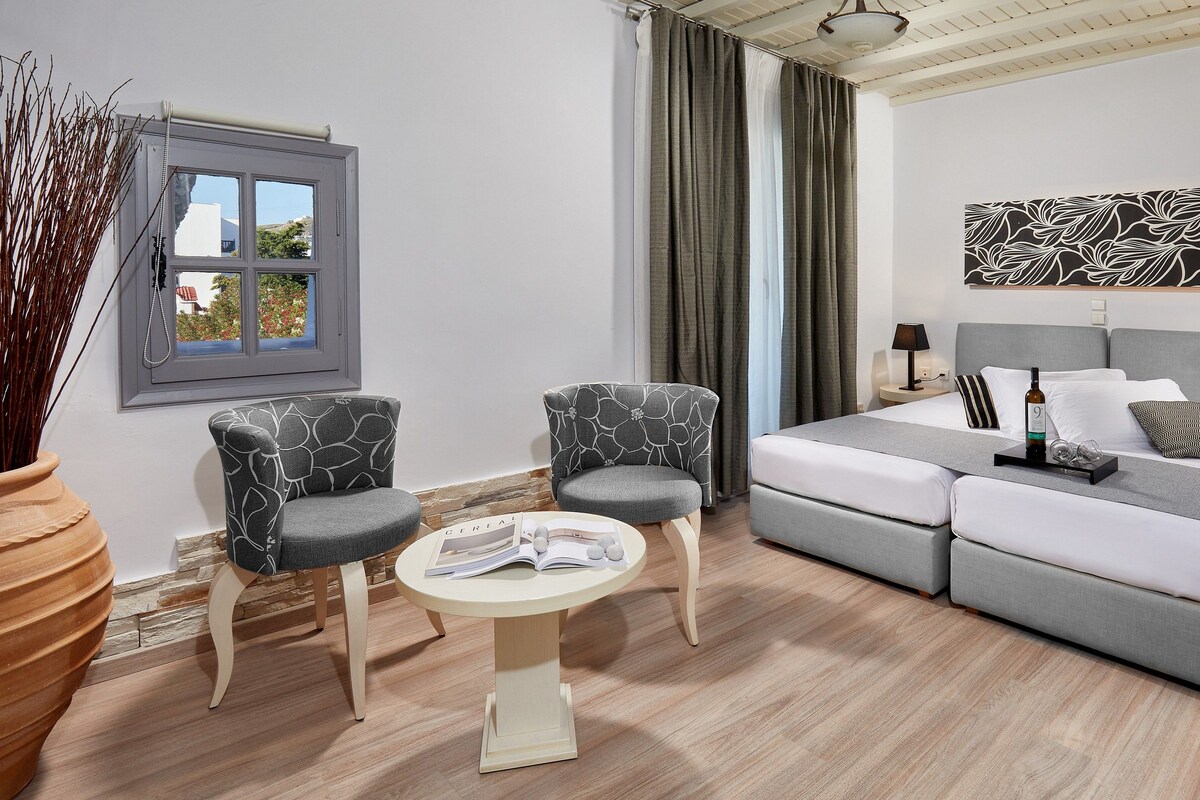Superior Double Room (Sea or Pool View) | In-room safe, blackout curtains, soundproofing, free cots/infant beds