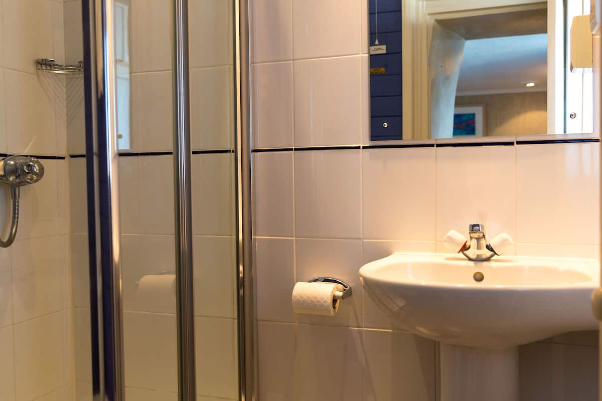 free toiletries, hair dryer, towels