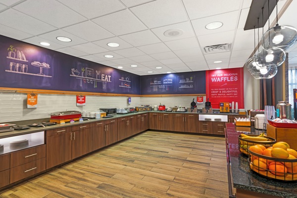 Free daily buffet breakfast