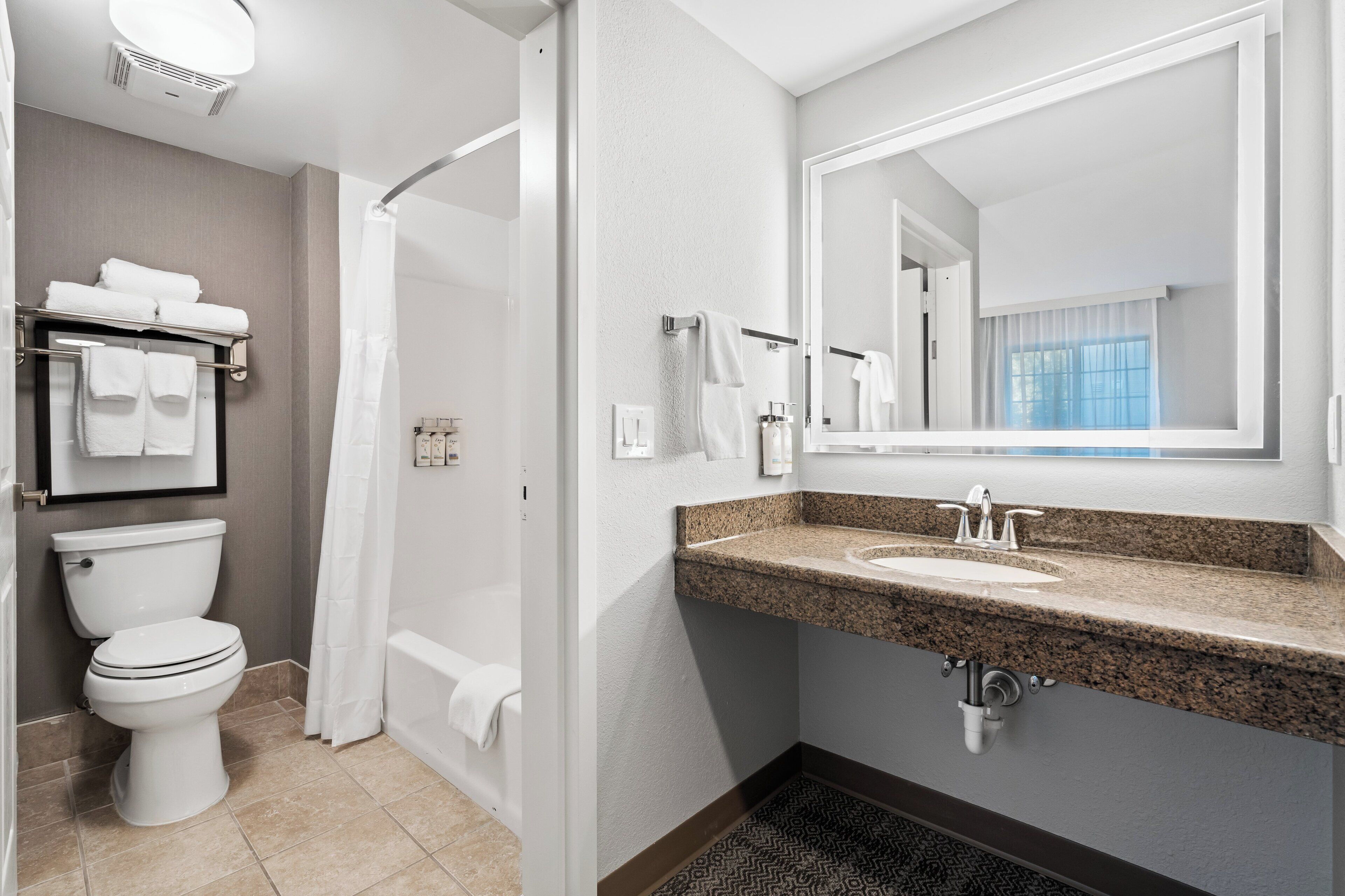 Free toiletries, hair dryer, towels