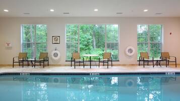 Indoor pool, pool umbrellas