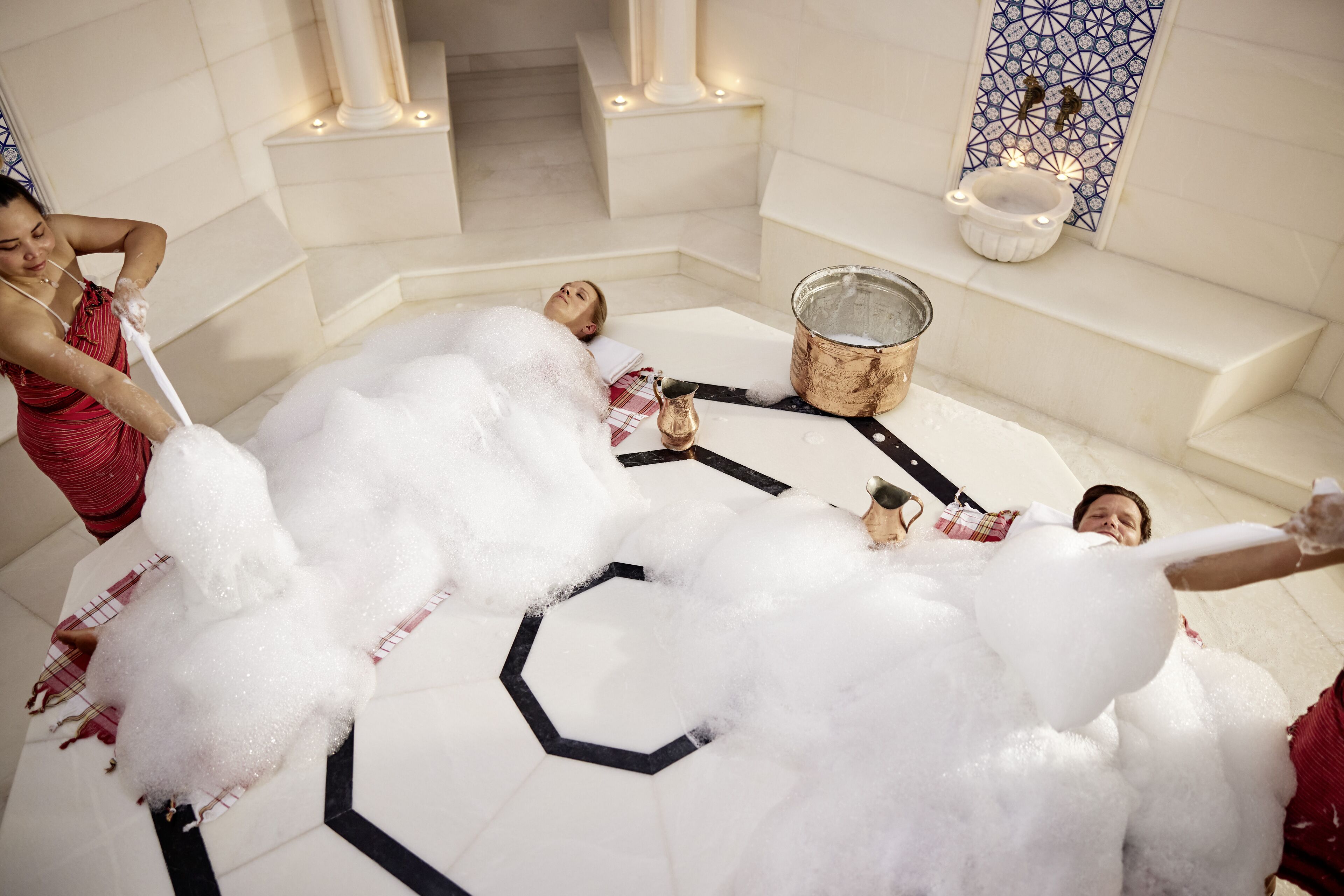 Turkish bath, body treatments, aromatherapy, Thai massages