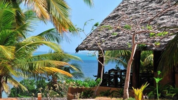 A thatched-roof hut with a view of the sea. - Kinasi Lodge (Mafia Island)