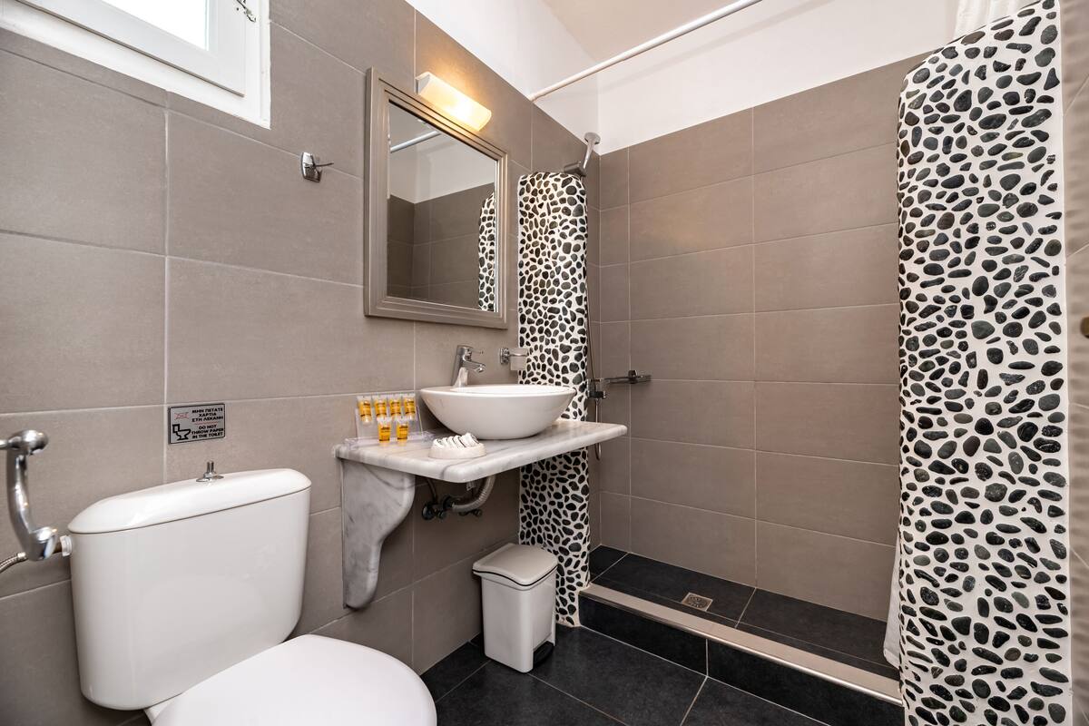 shower, hair dryer, children's dressing gowns, towels