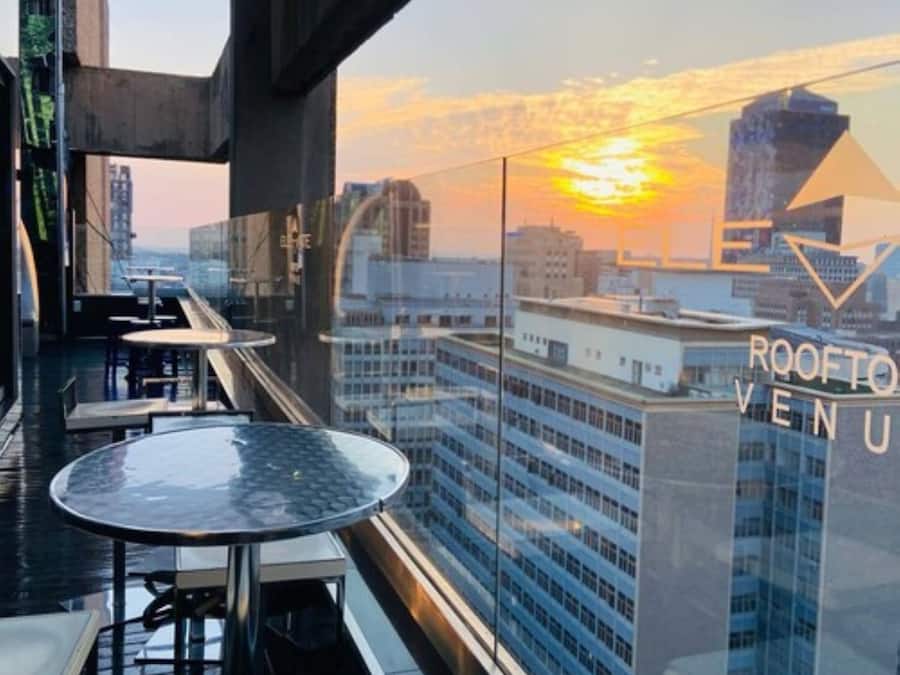 Vue sur la ville depuis lâhĂ©bergement