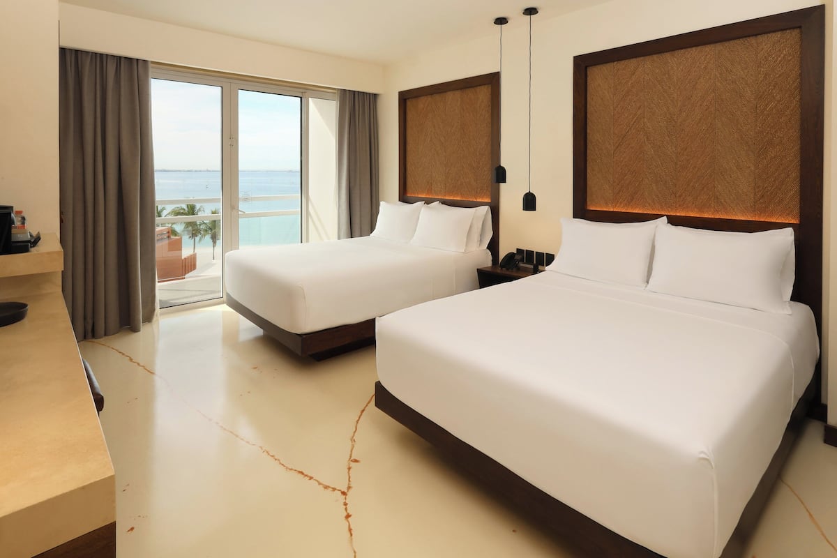 Standard Room, 2 Queen Beds, Sea View | Egyptian cotton sheets, premium bedding, Tempur-Pedic beds, in-room safe