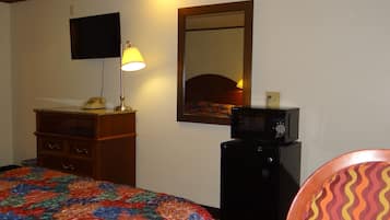 Individually furnished, desk, blackout drapes, iron/ironing board
