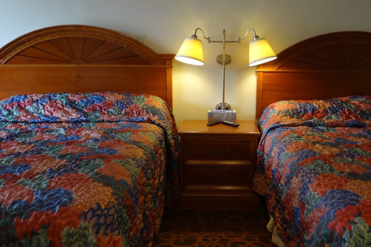 Individually furnished, desk, blackout drapes, iron/ironing board
