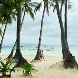 On the beach, white sand, beach towels