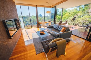 Luxury-Ferienhaus, 1 Schlafzimmer, Bergblick | Wohnbereich