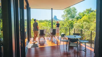 Luxury-Ferienhaus, 1 Schlafzimmer, Bergblick | Terrasse/Patio