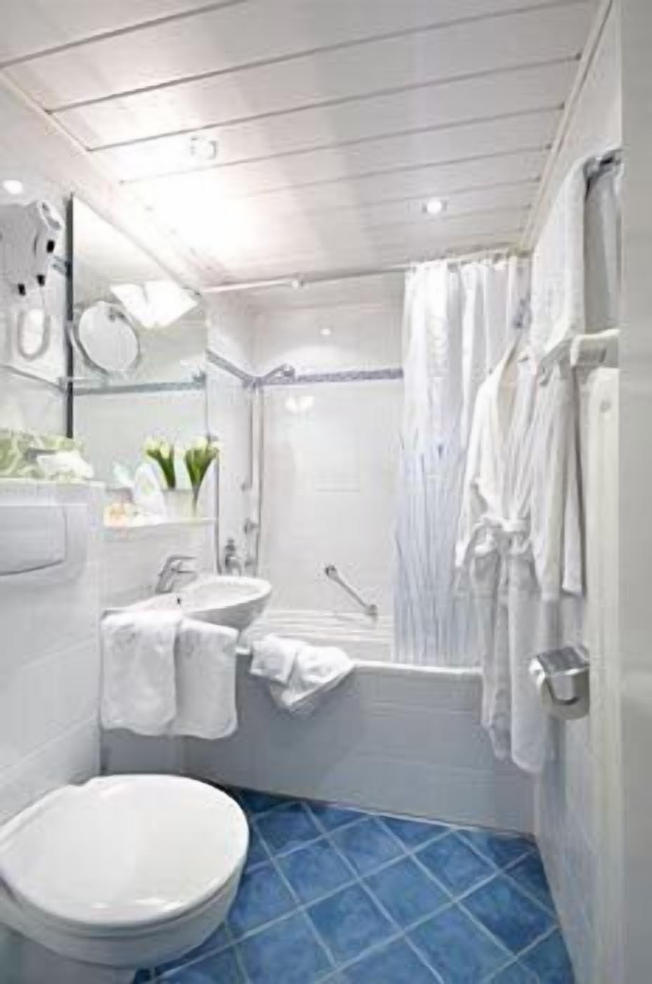 free toiletries, hair dryer, towels