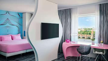 Premium bedding, minibar, in-room safe, desk