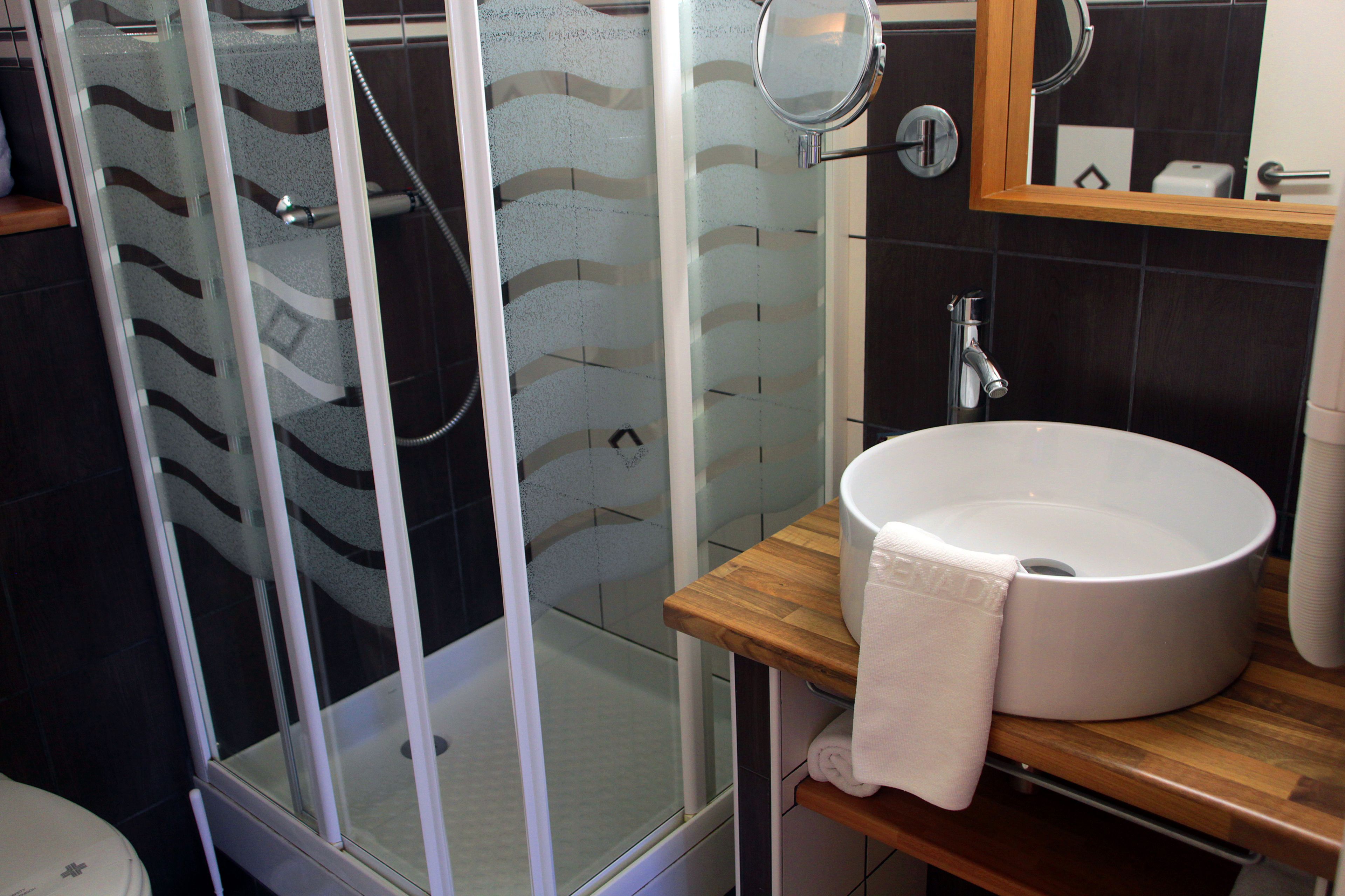 free toiletries, hair dryer, towels