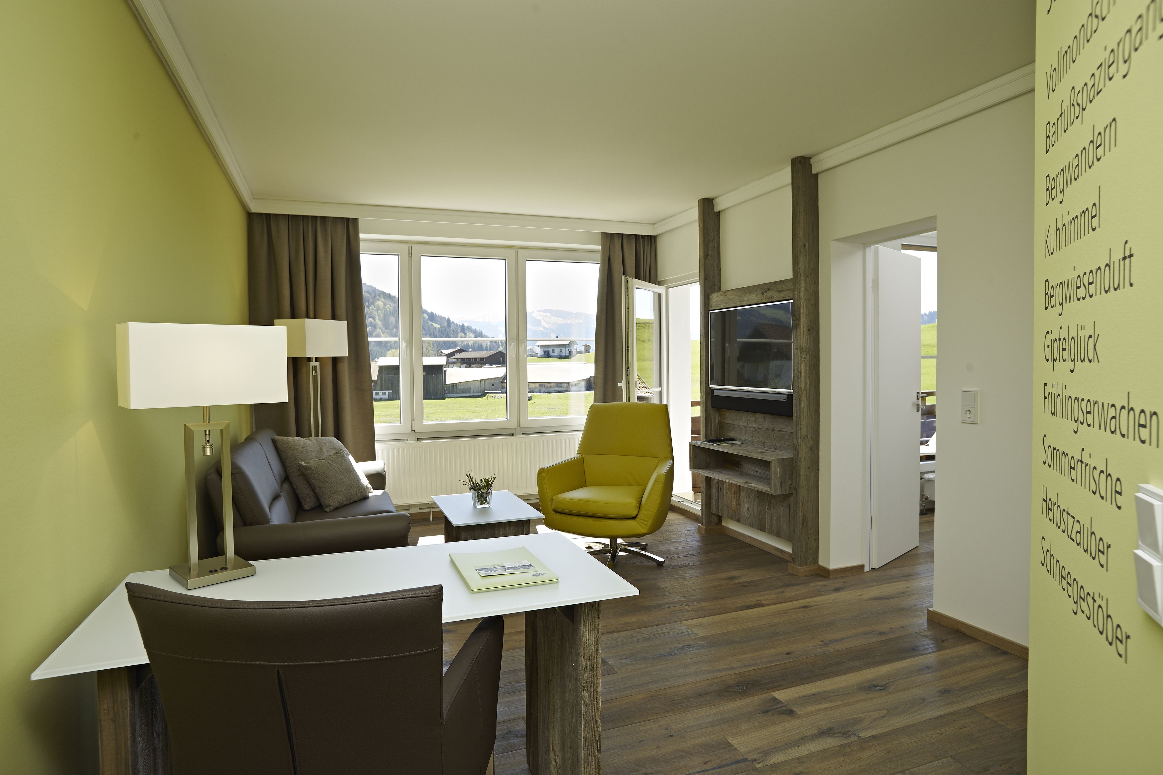 design apartment, 2 bedrooms, 2 bathrooms, mountain view | living area | flat-screen tv