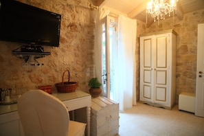 Suite, uitzicht op tuin (Blue) | Lakens van Egyptisch katoen, luxe beddengoed, donsdekens