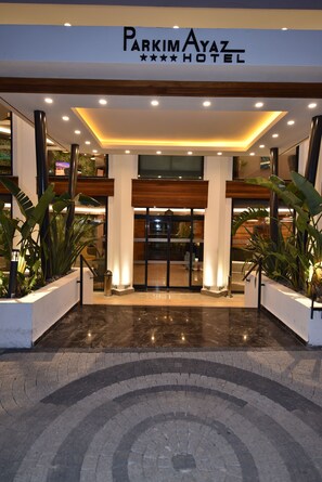 Front of property – evening/night