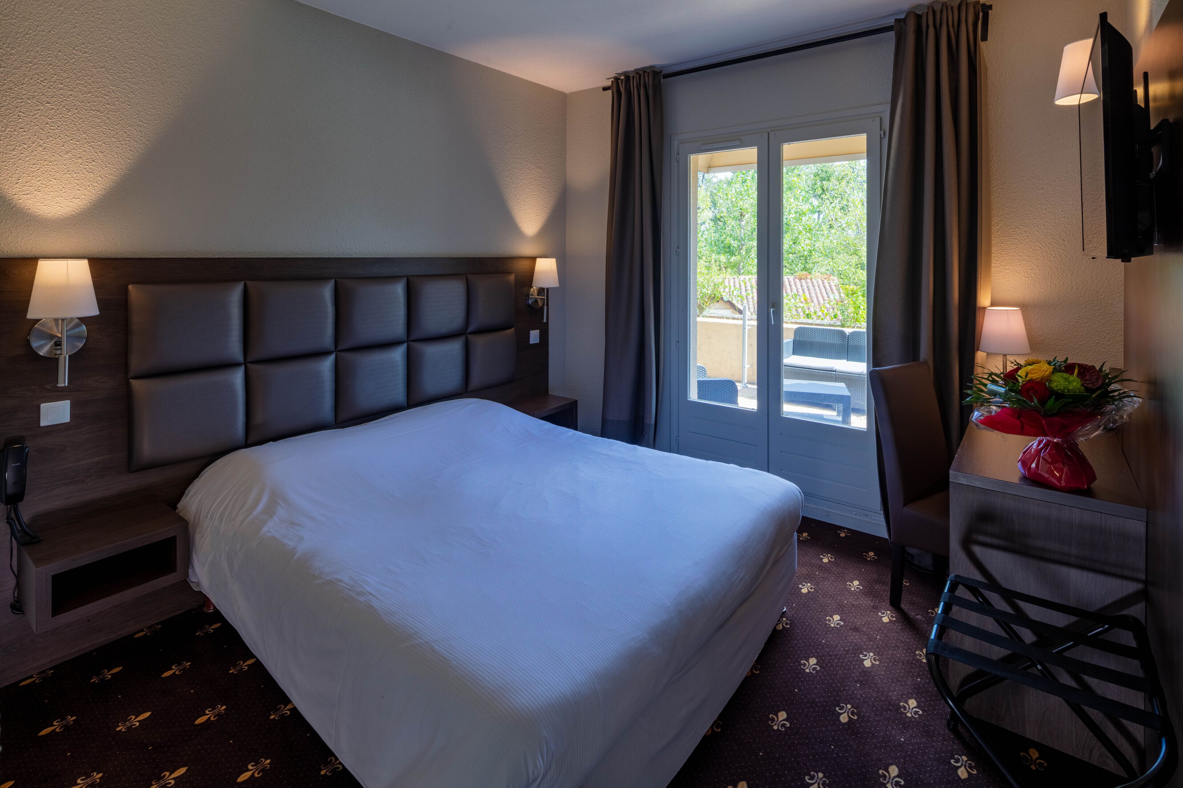 double room, terrace, pool view | desk, soundproofing, free wifi, bed sheets
