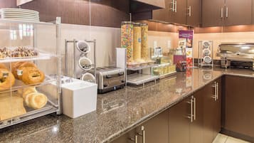 Free daily buffet breakfast