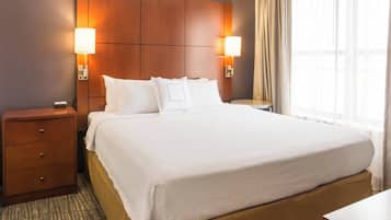 Hypo-allergenic bedding, in-room safe, desk, iron/ironing board