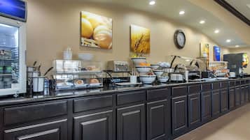 Free daily self-serve breakfast