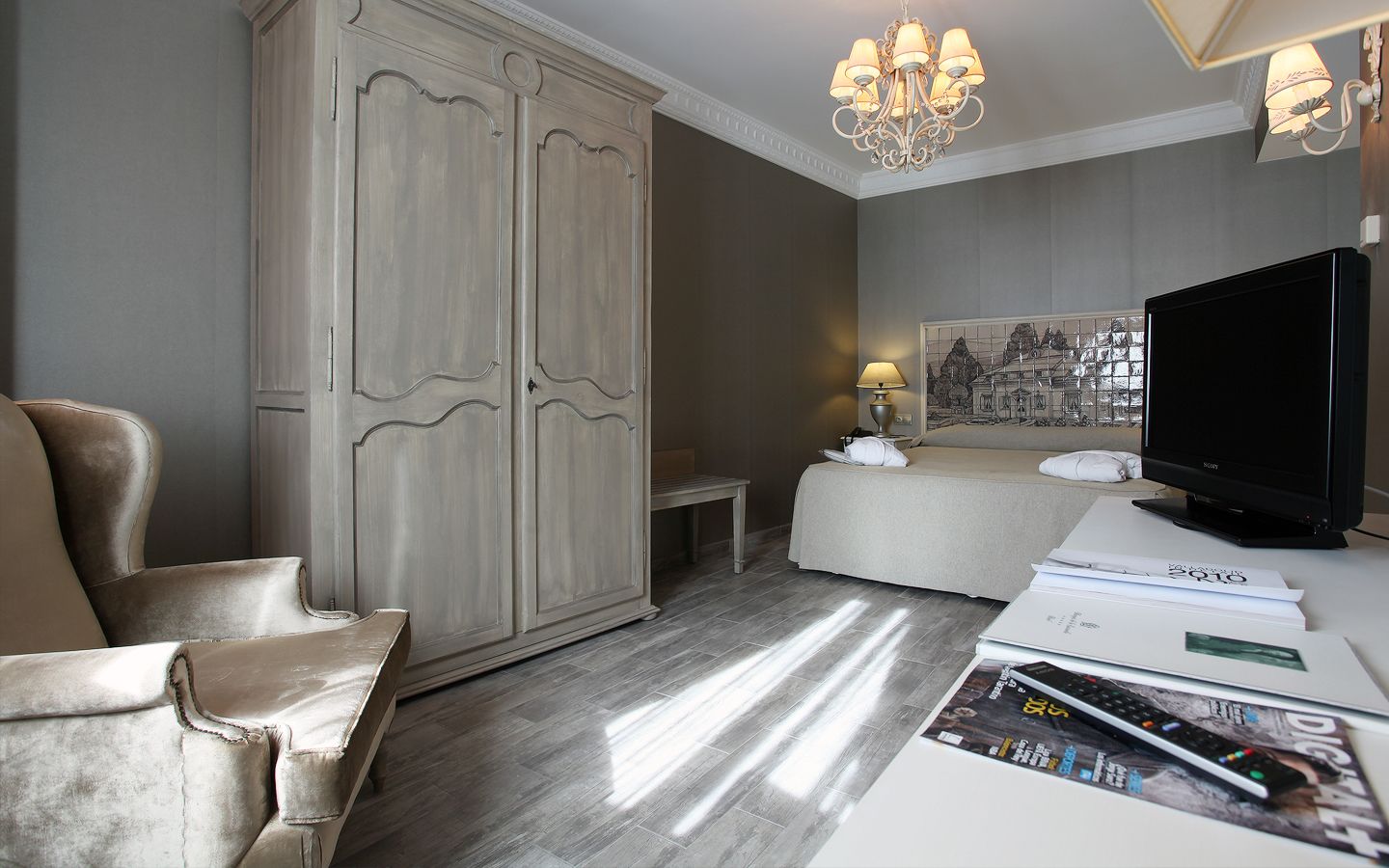 Habitación doble clásica | Área de sala de estar