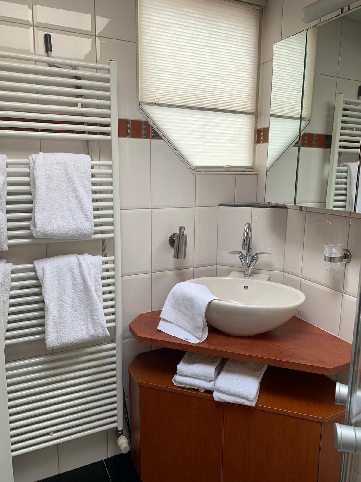 apartment | bathroom | shower, free toiletries, hair dryer, towels