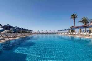 3 outdoor pools, open 10 AM to 6 PM, pool umbrellas, pool loungers - Princess Sun Hotel - All Inclusive (Rhodes)