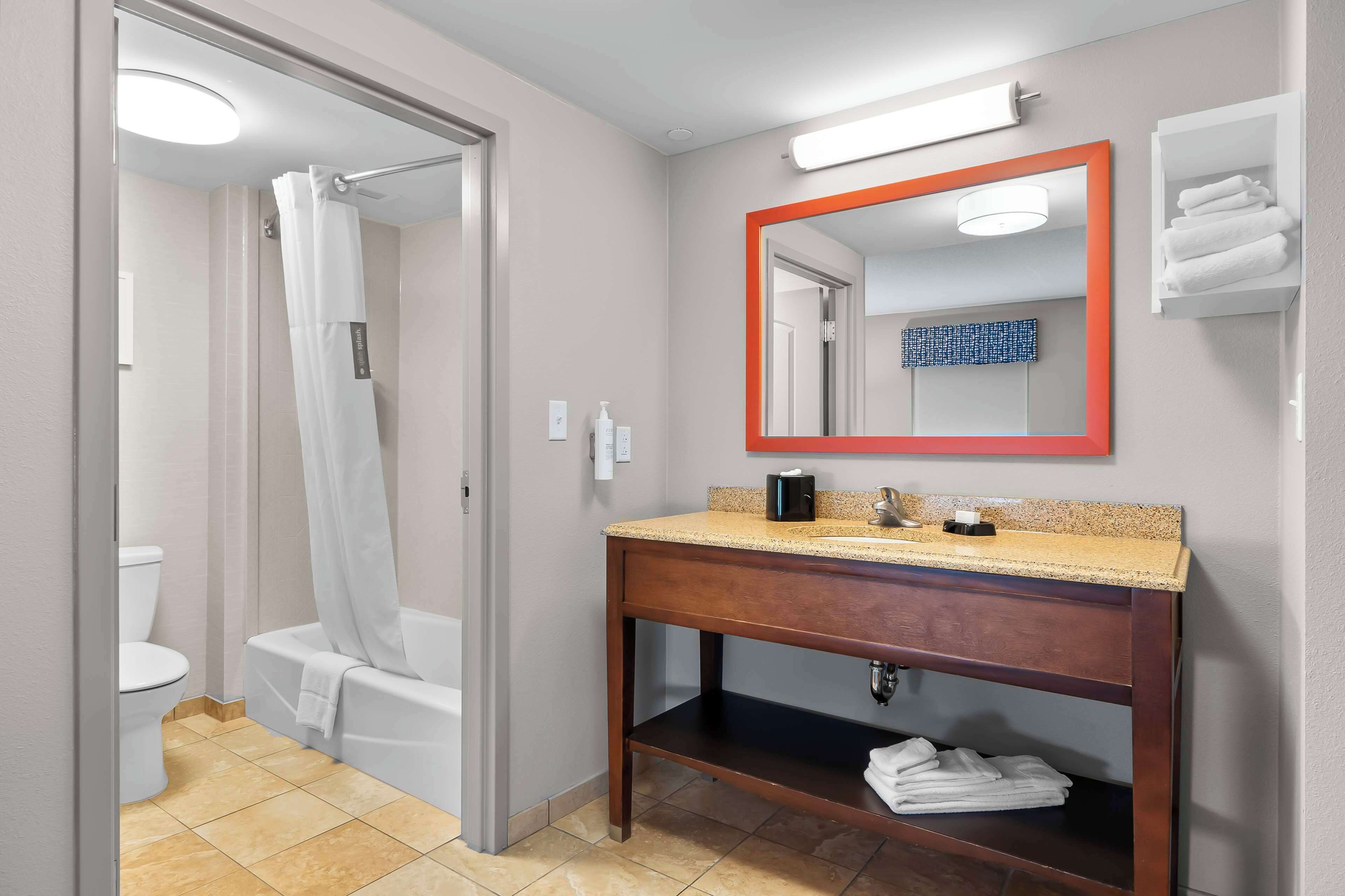 room | bathroom | free toiletries, hair dryer, towels