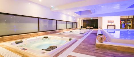 Sauna, hot tub, steam room