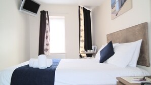 Desk, iron/ironing board (on request), WiFi, bed sheets