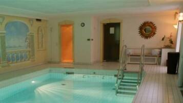Indoor pool, outdoor pool, open 7:00 AM to 8:00 PM, sun loungers
