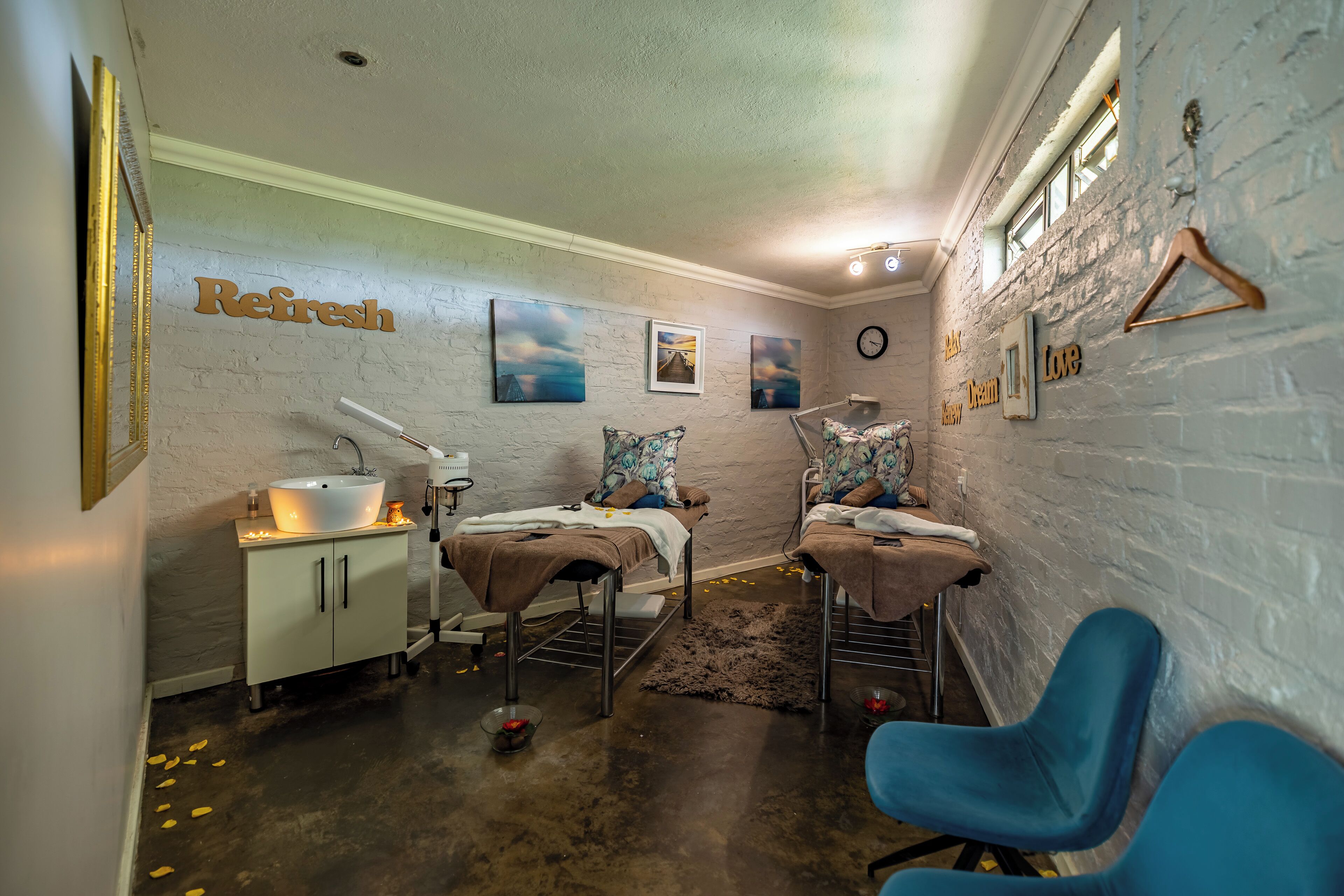 Espace de soins pour les couples, soins corporels, soins d'aromathérapie