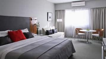 Down duvets, pillow-top beds, minibar, in-room safe